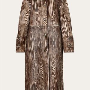 Zella Moire Pony Hair Leather Coat - Moire